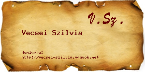 Vecsei Szilvia névjegykártya